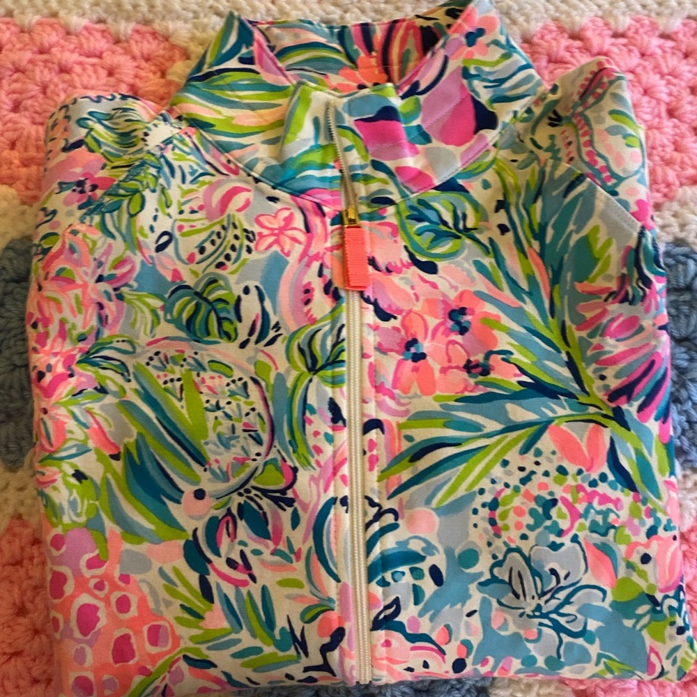 Lilly Pulitzer Kids Floral Raincoat in Pink, Blue, and Green